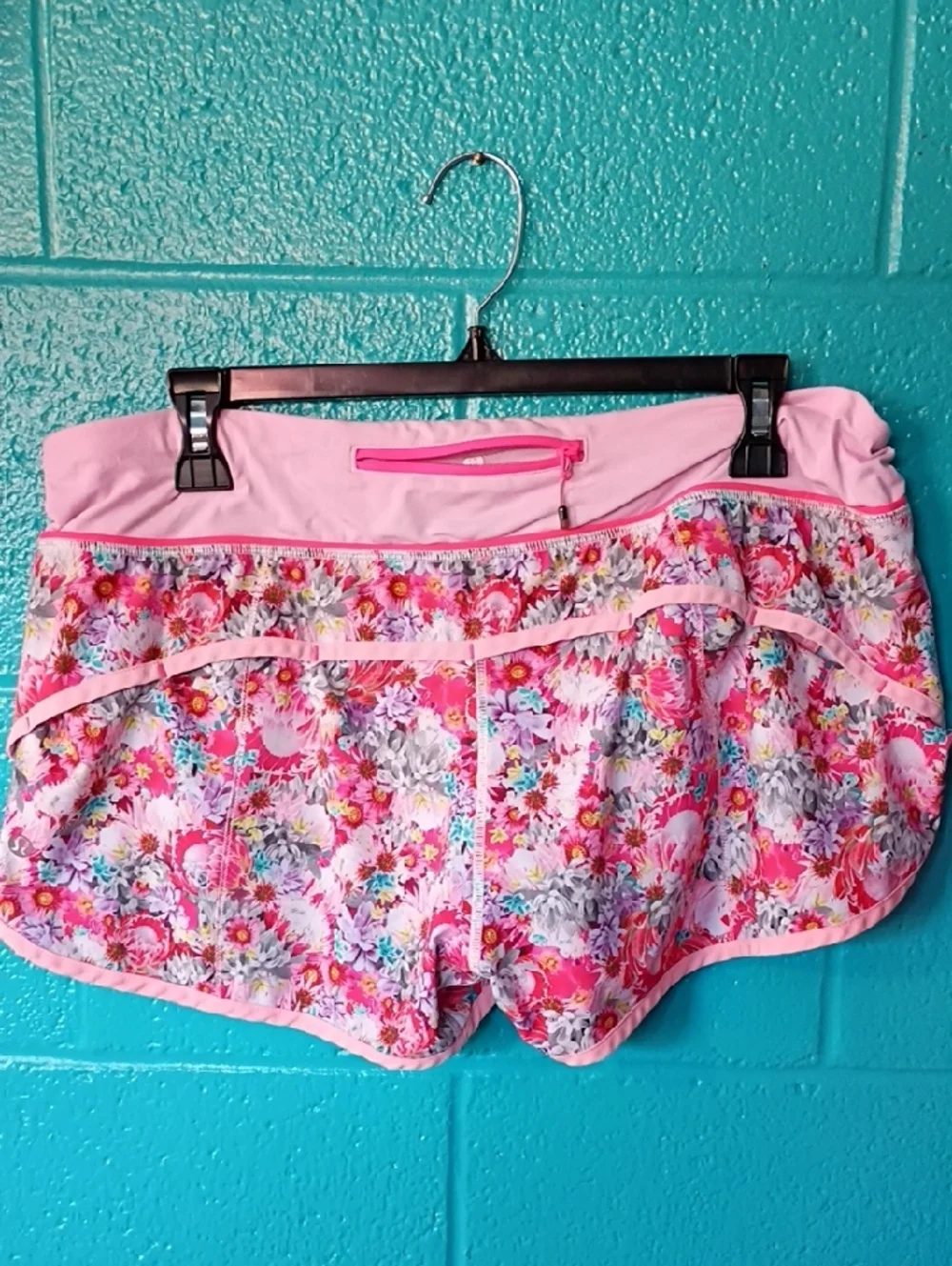 lululemon athletica Pink Floral Athletic Shorts - Picture 2 of 4